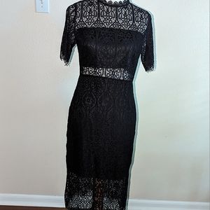 Francesca's Miami Black Lace Dress Size M